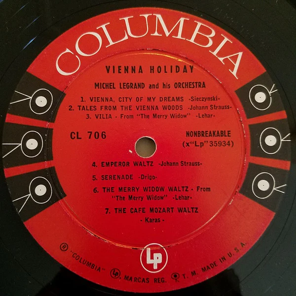 Michel Legrand Et Son Orchestre - Vienna Holiday (LP, Album, Mono) (Very Good Plus (VG+)) - Image 3