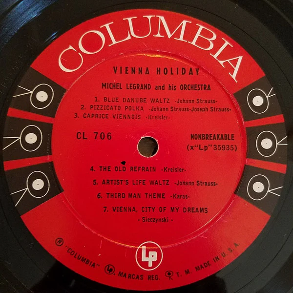 Michel Legrand Et Son Orchestre - Vienna Holiday (LP, Album, Mono) (Very Good Plus (VG+)) - Image 4