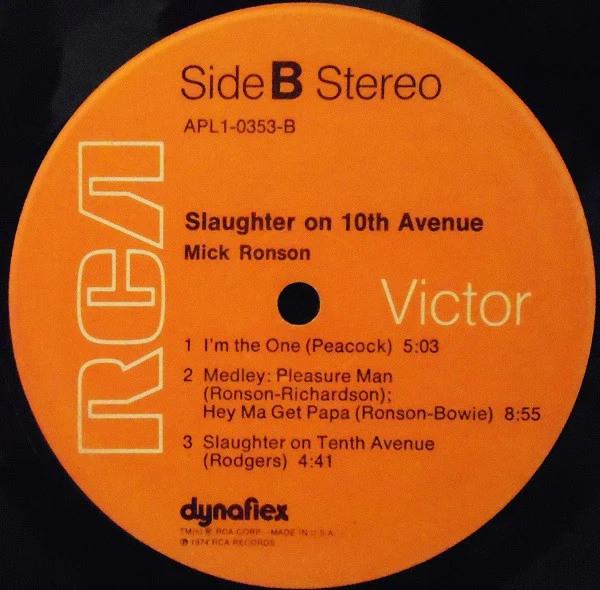 Mick Ronson - Slaughter On 10th Avenue (LP, Album, Ind) (Near Mint (NM or M-)) - Image 4
