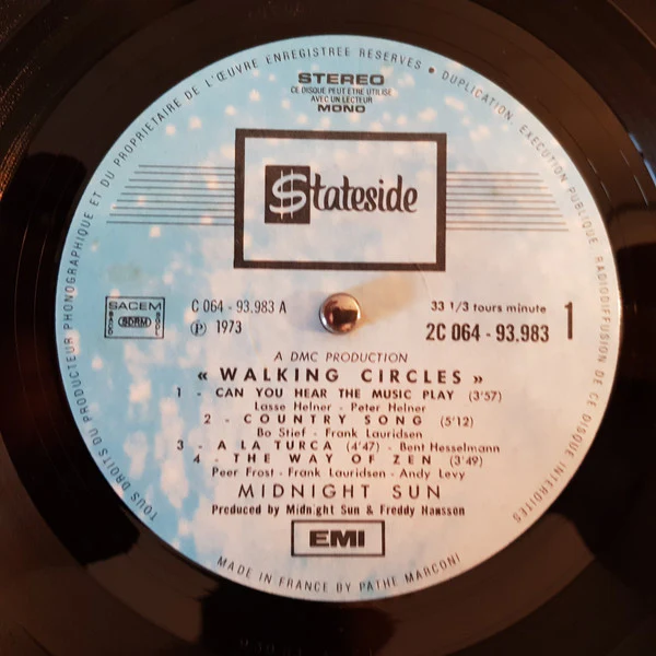 Midnight Sun - Walking Circles (LP, Album) (Near Mint (NM or M-)) - Image 3