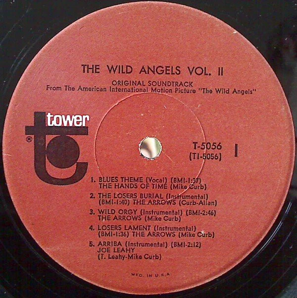 Mike Curb Featuring Davie Allan & The Arrows - The Wild Angels, Volume II (Original Soundtrack) (LP, Album, Mono) (Good Plus (G+)) - Image 3