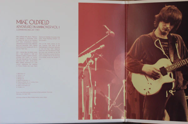 Mike Oldfield - Adventures In Hannover Vol.1 (2xLP, Unofficial) (Mint (M)) - Image 2
