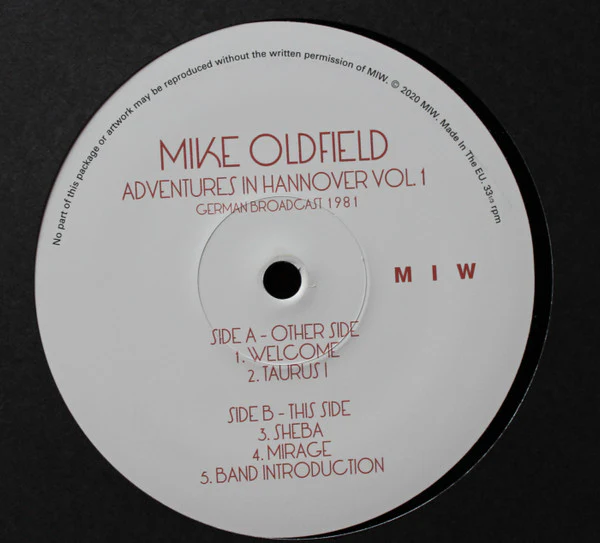 Mike Oldfield - Adventures In Hannover Vol.1 (2xLP, Unofficial) (Mint (M)) - Image 5