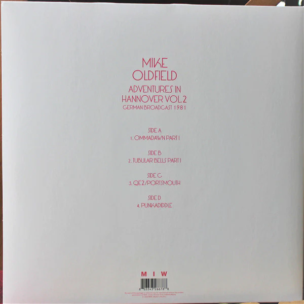 Mike Oldfield - Adventures In Hannover Vol.2 (2xLP, Unofficial) NEW & SEALED - Image 4