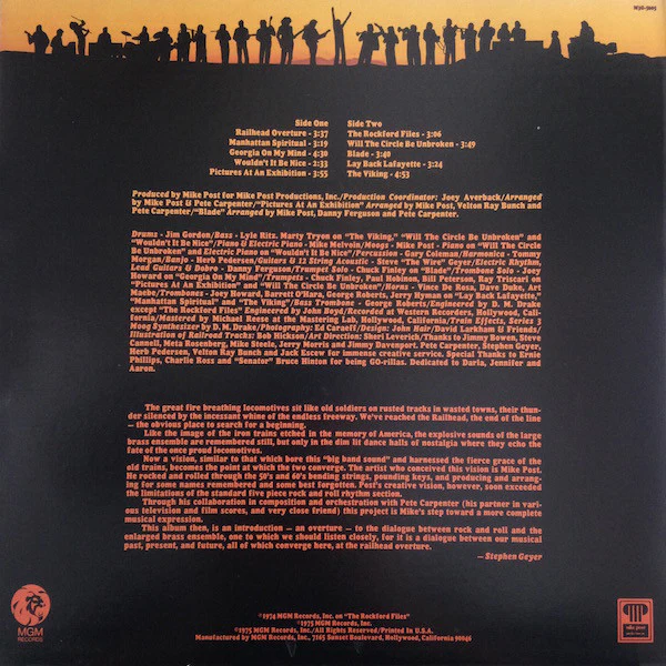 Mike Post - Railhead Overture (LP, Album) (Very Good Plus (VG+)) - Image 2