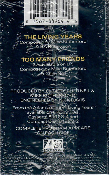 Mike & The Mechanics - The Living Years (Cass, Single) (Near Mint (NM or M-)) - Image 3