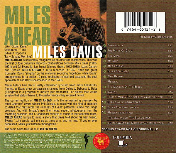 Miles Davis + 19, Gil Evans - Miles Ahead (CD, Album, RE, RM, Son) (Very Good Plus (VG+)) - Image 5