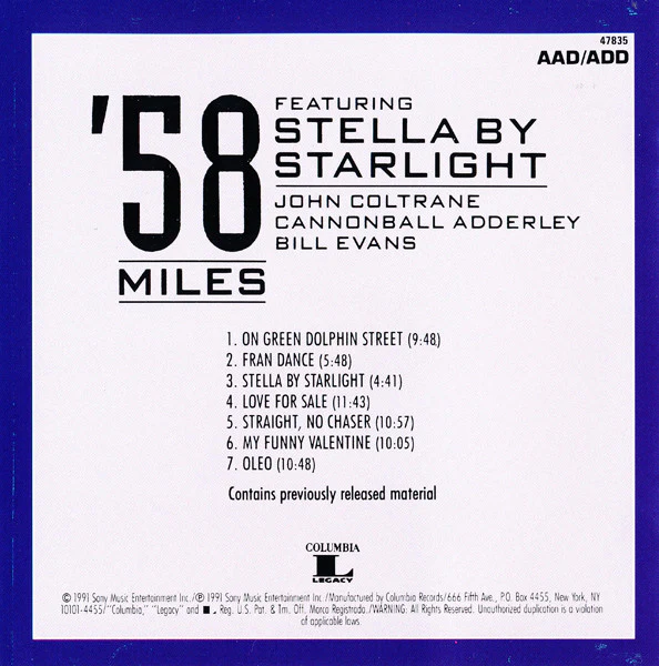 Miles Davis - '58 Sessions Featuring Stella By Starlight (CD, Comp, RM) (Near Mint (NM or M-)) - Image 4