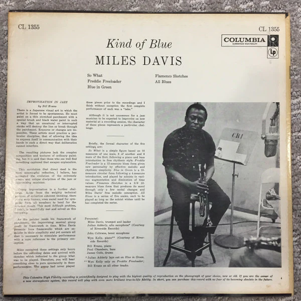 Miles Davis - Kind Of Blue (LP, Album, Mono, M/Print, RE, Gua) (Very Good Plus (VG+)) - Image 2