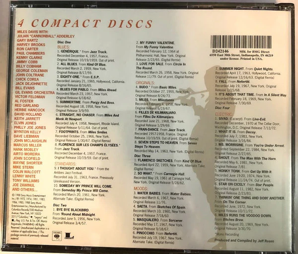 Miles Davis - The Columbia Years 1955 - 1985 (4xCD, Comp, Mono, Club, RM + Box, RE) (Near Mint (NM or M-)) - Image 4