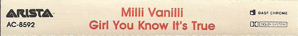 Milli Vanilli - Girl You Know It's True (Cass, Album, Dol) (Near Mint (NM or M-)) - Image 2