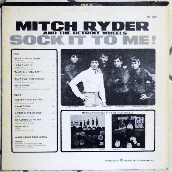 Mitch Ryder & The Detroit Wheels - Sock It To Me! (LP, Mono) (Very Good Plus (VG+)) - Image 2
