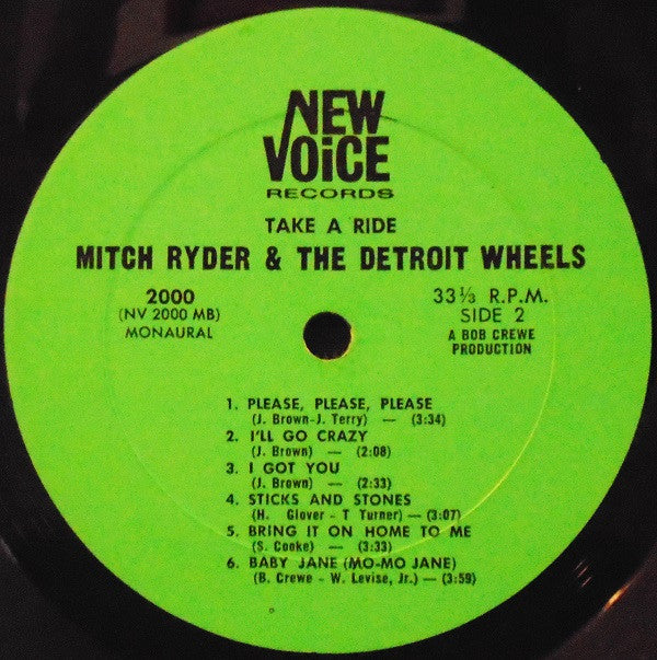 Mitch Ryder & The Detroit Wheels - Take A Ride... (LP, Mono) (Very Good (VG)) - Image 4