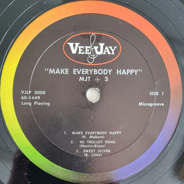 MJT+3 - Make Everybody Happy (LP, Album, Mono) (Very Good Plus (VG+)) - Image 3