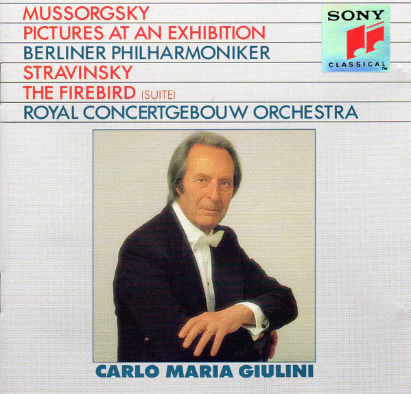 Modest Mussorgsky, Berliner Philharmoniker, Igor Stravinsky - Concertgebouworkest Conducted By Carlo Maria Giulini - Pictures At An Exhibition / The Firebird (CD, Album) (Very Good Plus (VG+))