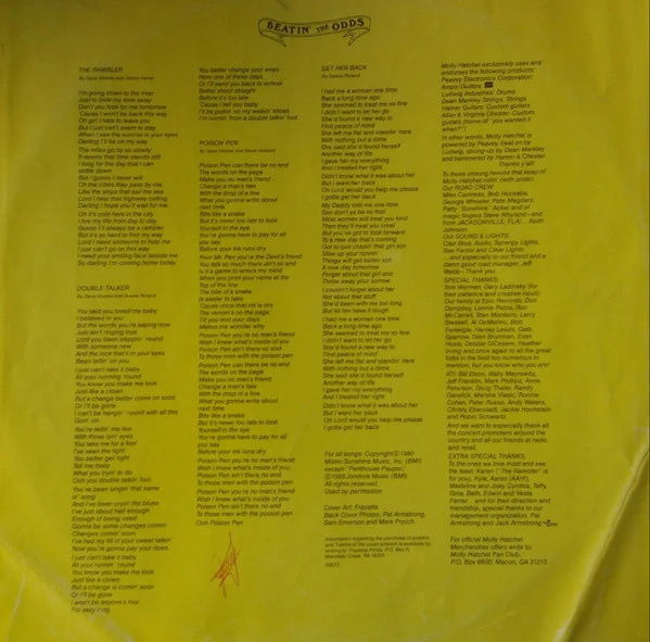 Molly Hatchet - Beatin' The Odds (LP, Album) (Very Good (VG)) - Image 5