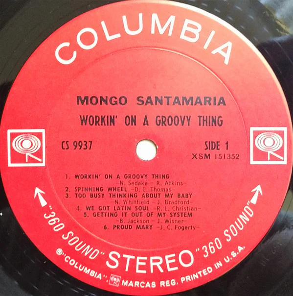 Mongo Santamaria - Workin' On A Groovy Thing (LP, Album, Ter) (Very Good (VG)) - Image 3