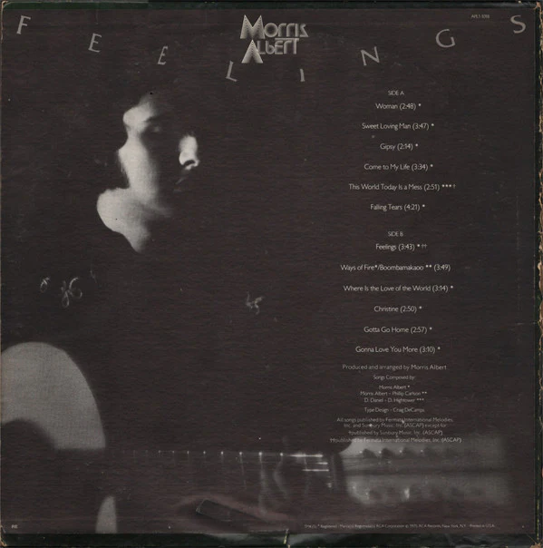 Morris Albert - Feelings (LP, Album) (Very Good Plus (VG+)) - Image 2