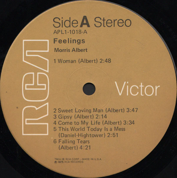 Morris Albert - Feelings (LP, Album) (Very Good Plus (VG+)) - Image 3