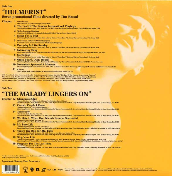 Morrissey - Hulmerist / The Malady Lingers On (Laserdisc, Comp) (Near Mint (NM or M-)) - Image 2