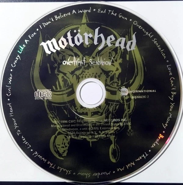 Motörhead - Overnight Sensation (CD, Album) (Very Good Plus (VG+)) - Image 3