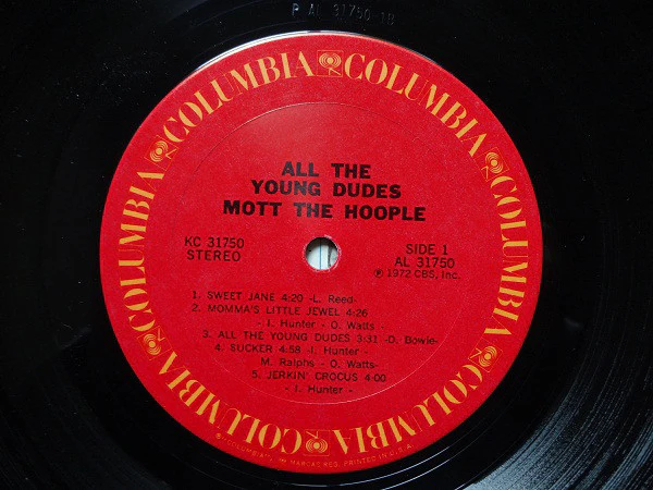 Mott The Hoople - All The Young Dudes (LP, Album, Pit) (Near Mint (NM or M-)) - Image 4