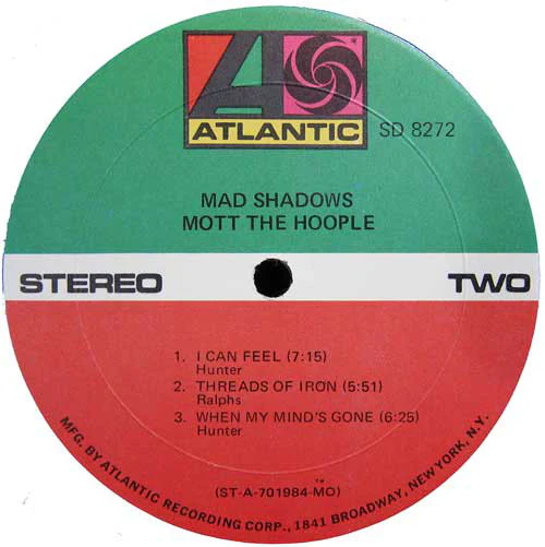 Mott The Hoople - Mad Shadows (LP, Album, MO ) (Very Good Plus (VG+)) - Image 5