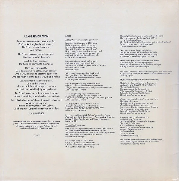 Mott The Hoople - Mott (LP, Album, Pit) (Very Good Plus (VG+)) - Image 2