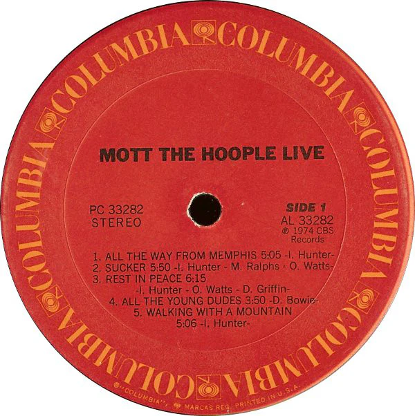 Mott The Hoople - Mott The Hoople Live (LP, Album, Ter) (Very Good (VG)) - Image 3