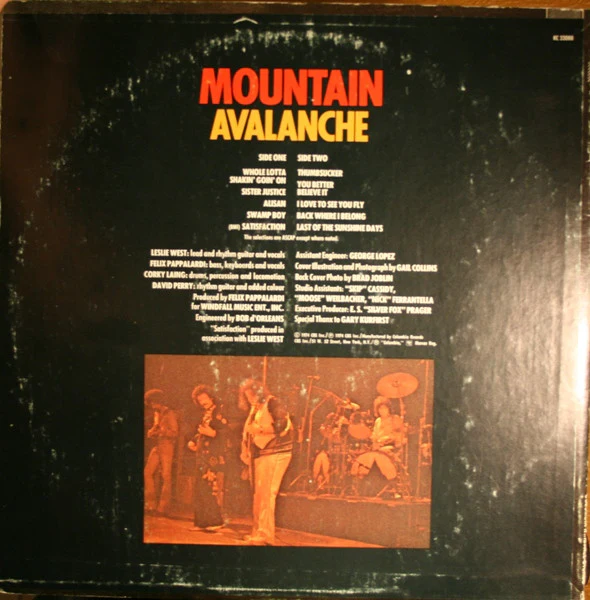Mountain - Avalanche (LP, Album, Ter) (Very Good (VG)) - Image 2