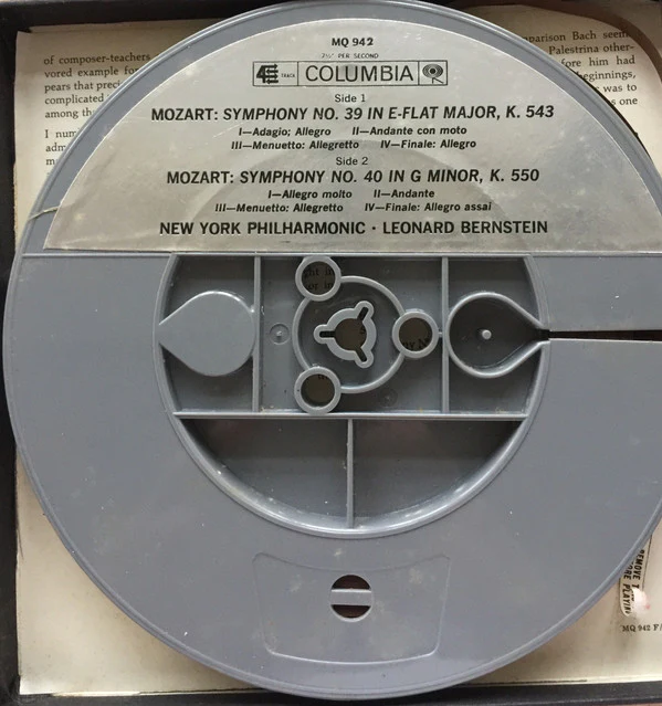 Mozart*, Leonard Bernstein, New York Philharmonic - Symphony No. 39 / Symphony No. 40 (Reel, 4tr Stereo, 7" Reel, Album) (Very Good Plus (VG+)) - Image 5