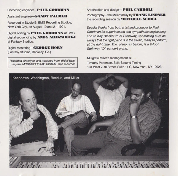 Mulgrew Miller - Time And Again (CD, Album) (Near Mint (NM or M-)) - Image 5