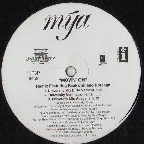 Mya - Movin On (Remix) (12", Promo) (Very Good Plus (VG+))