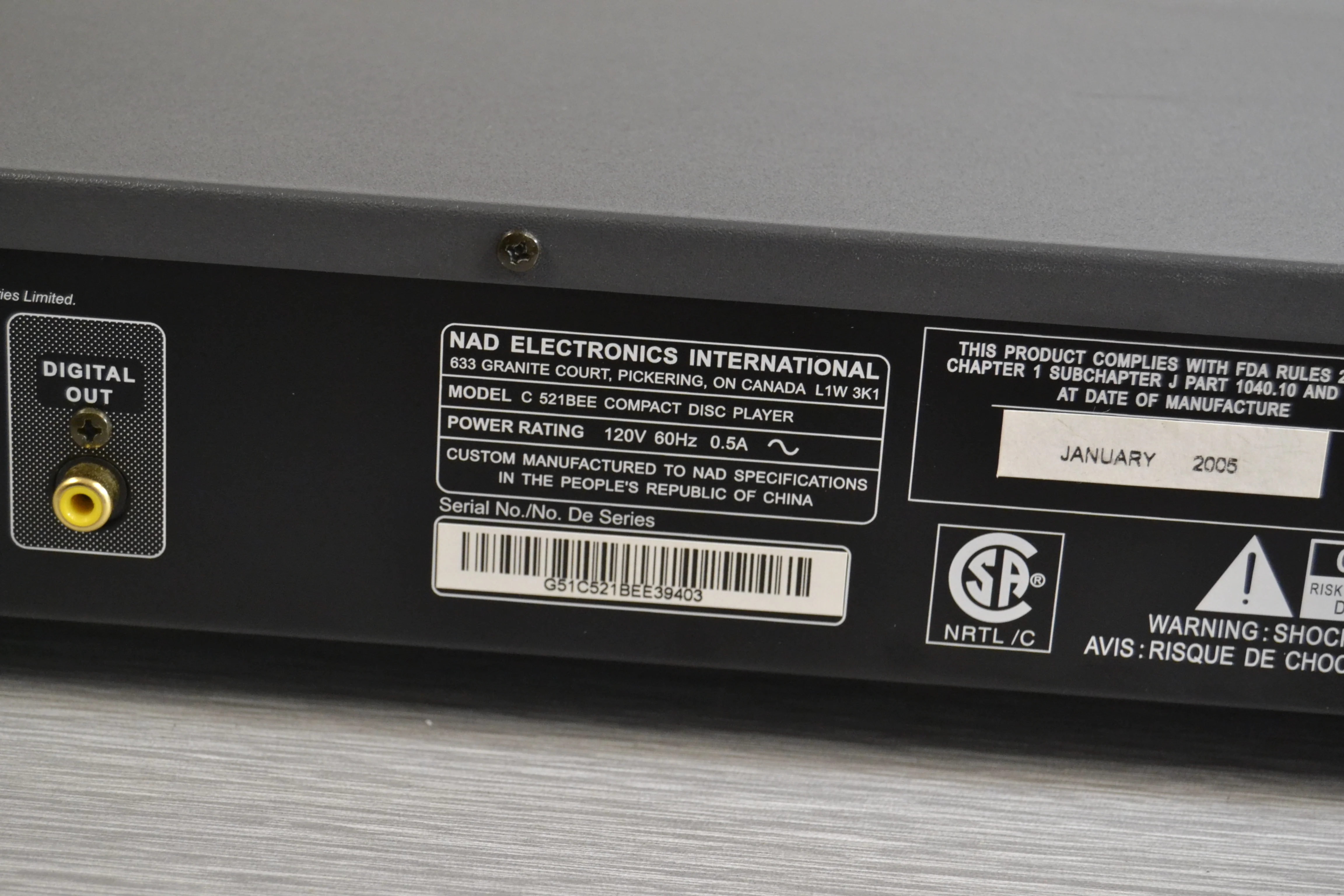NAD C521BEE Single CD Player - Image 12