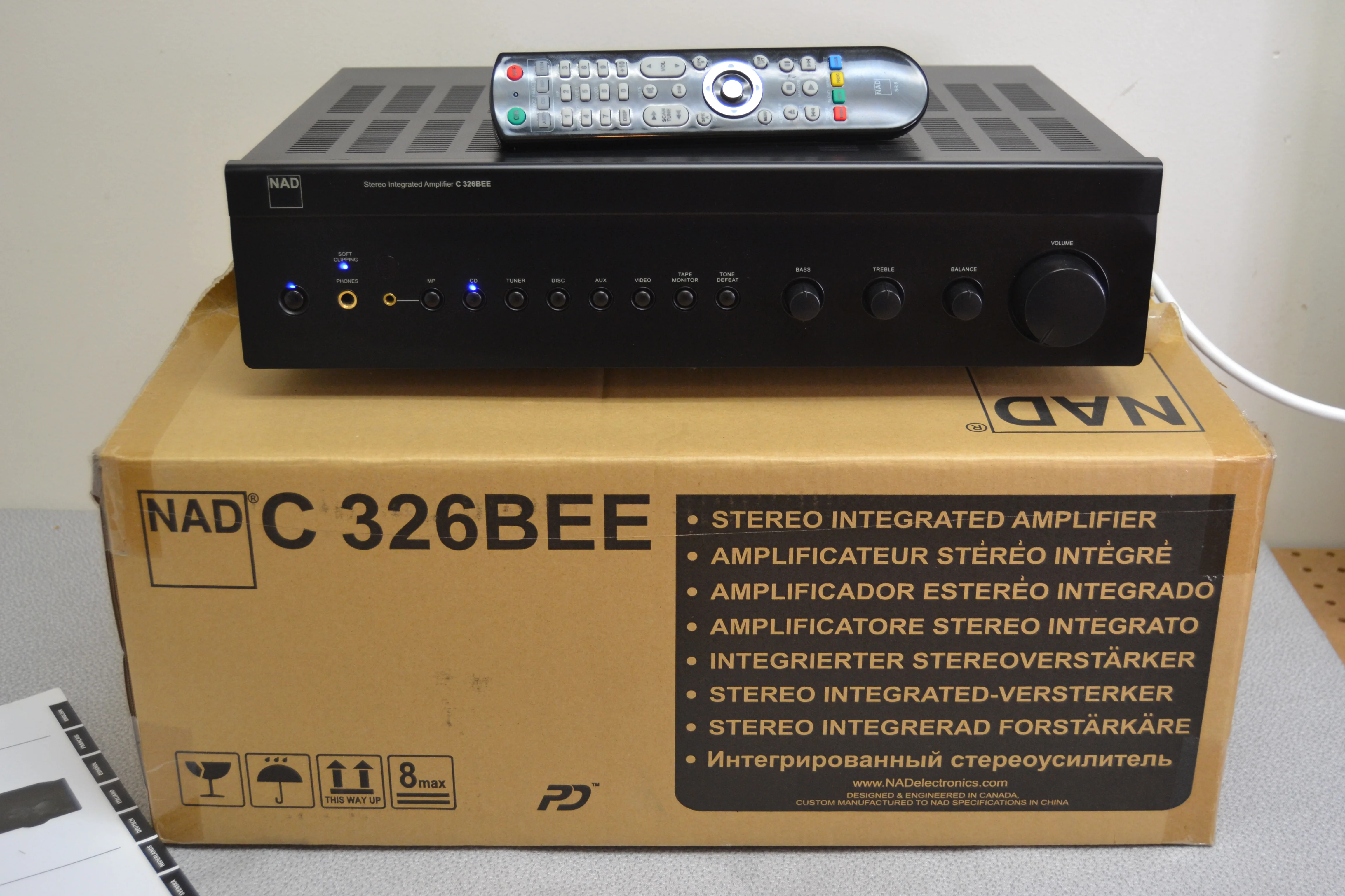Nad C326BEE Stereo Integrated Amplifier * 50W RMS * Box * Manual * Remote