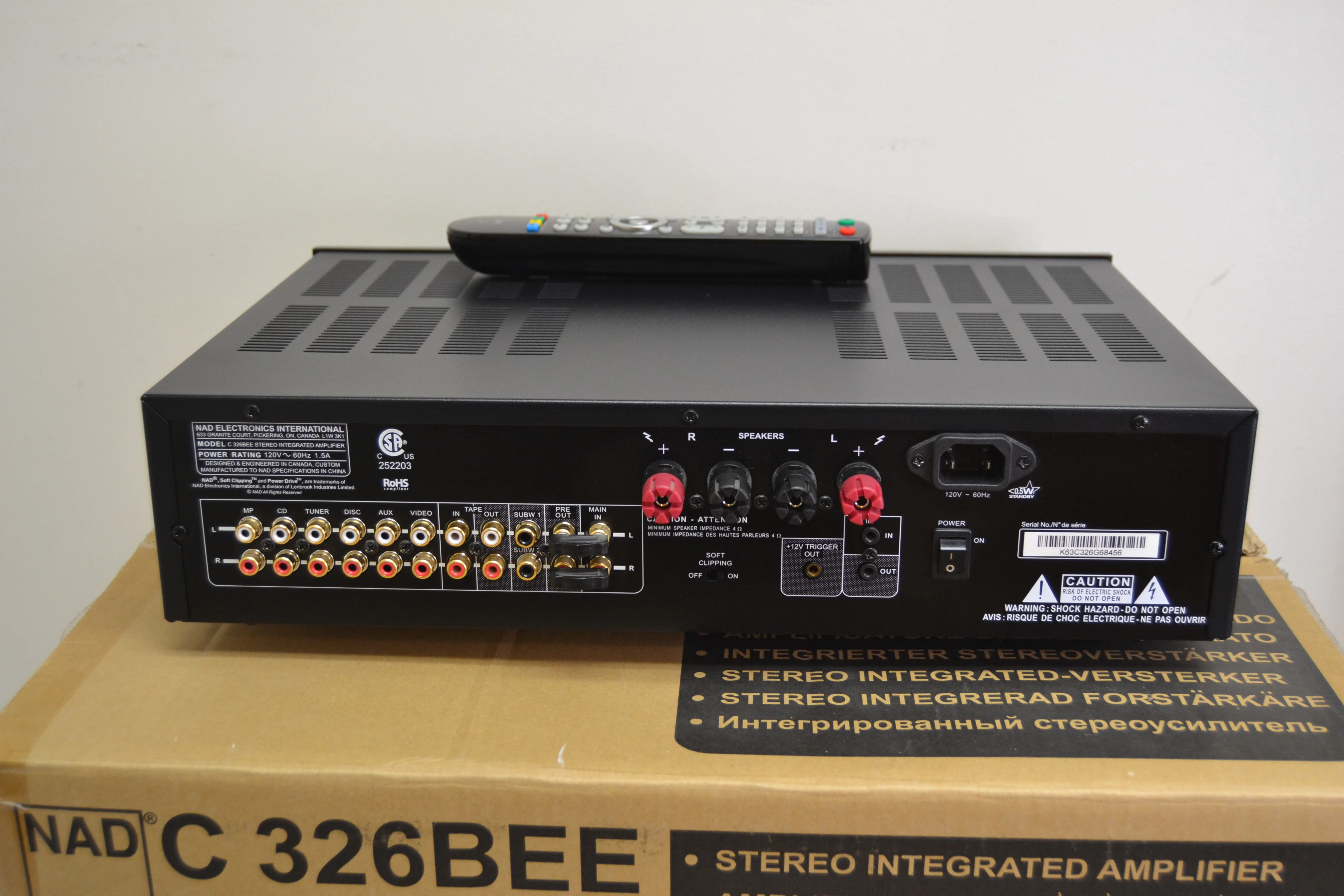 Nad C326BEE Stereo Integrated Amplifier * 50W RMS * Box * Manual * Remote - Image 10
