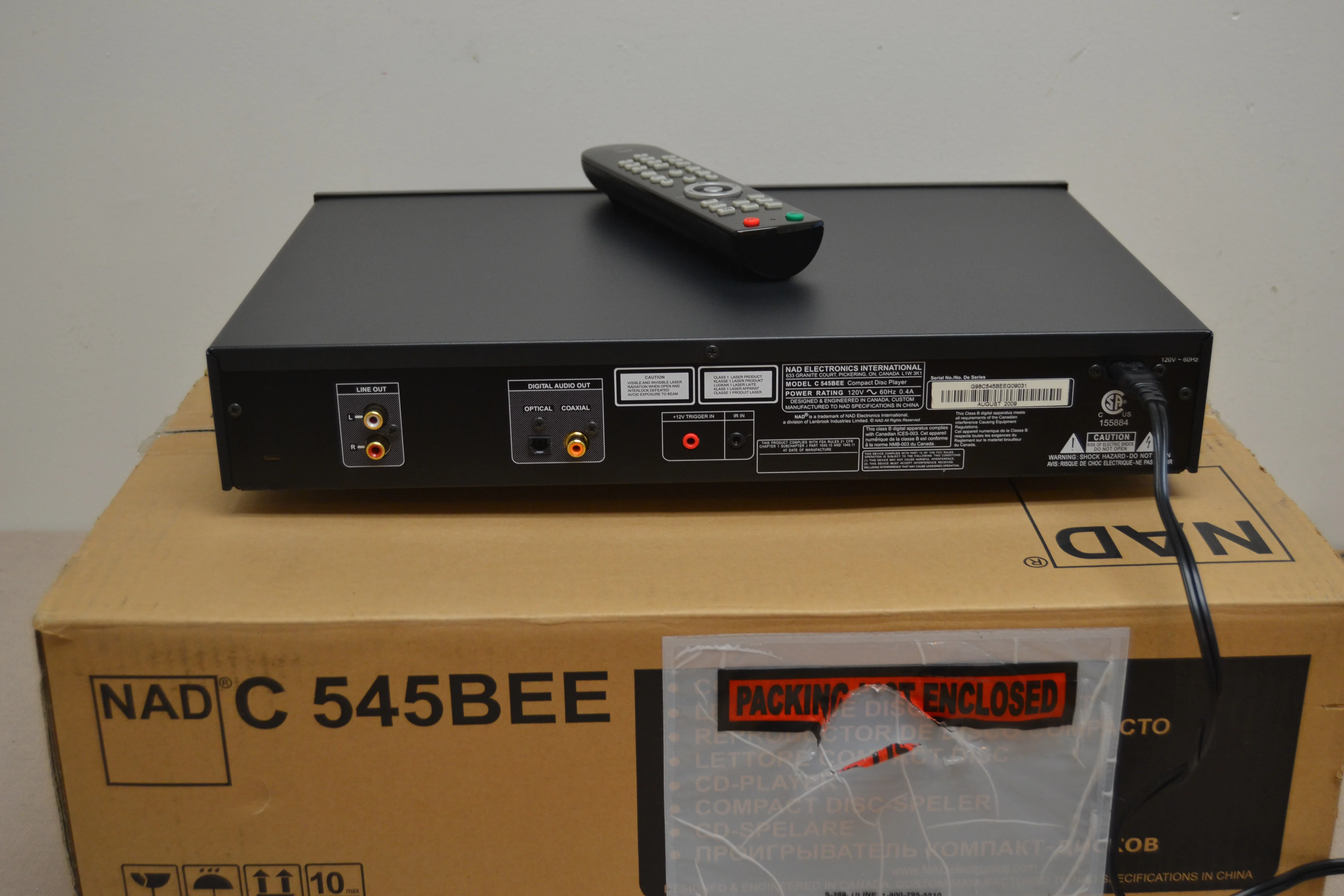 NAD C545BEE Single CD Player * Remote * Box - Image 11