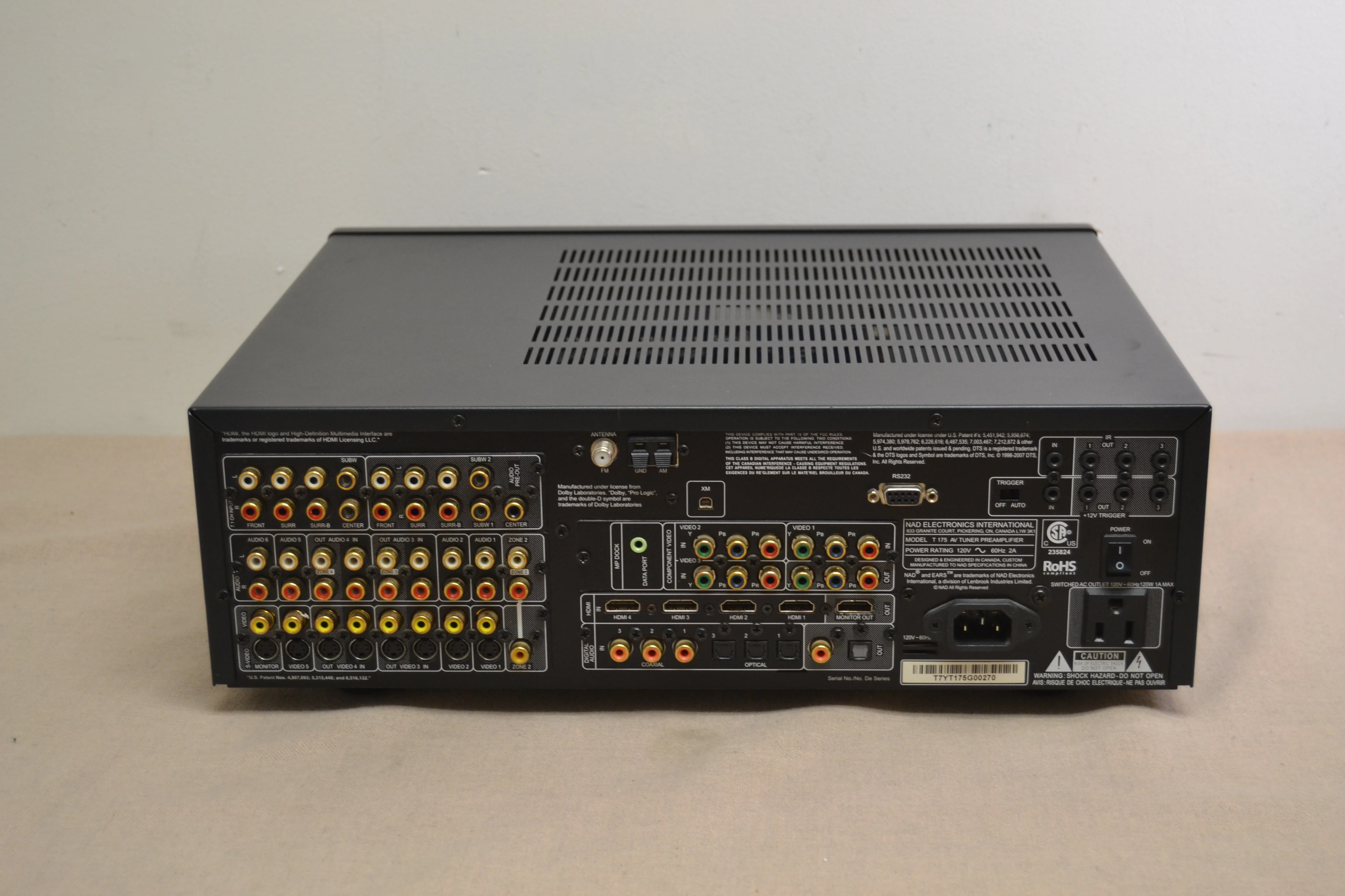 NAD T175 Stereo AV Tuner Preamplifier * Remote * Manual * Dock - Image 10