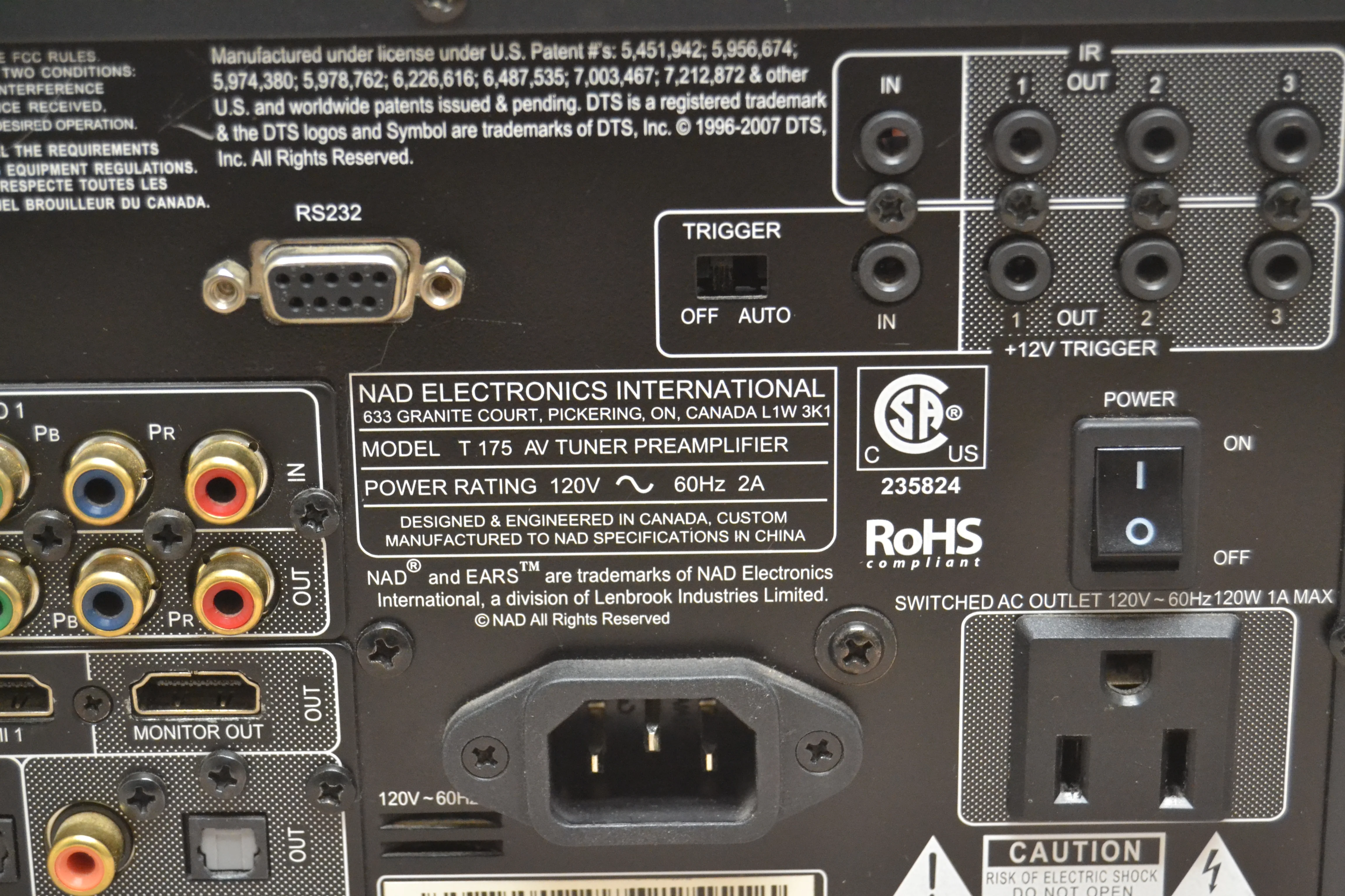 NAD T175 Stereo AV Tuner Preamplifier * Remote * Manual * Dock - Image 15