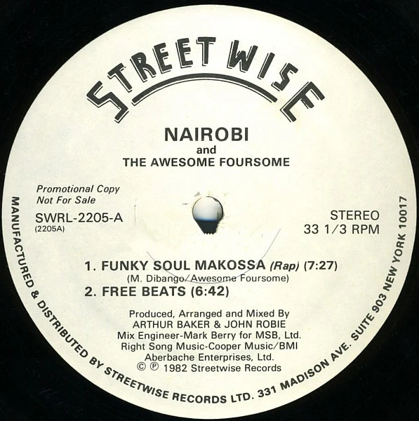 Nairobi - Funky Soul Makossa (12", Promo) (Very Good (VG))