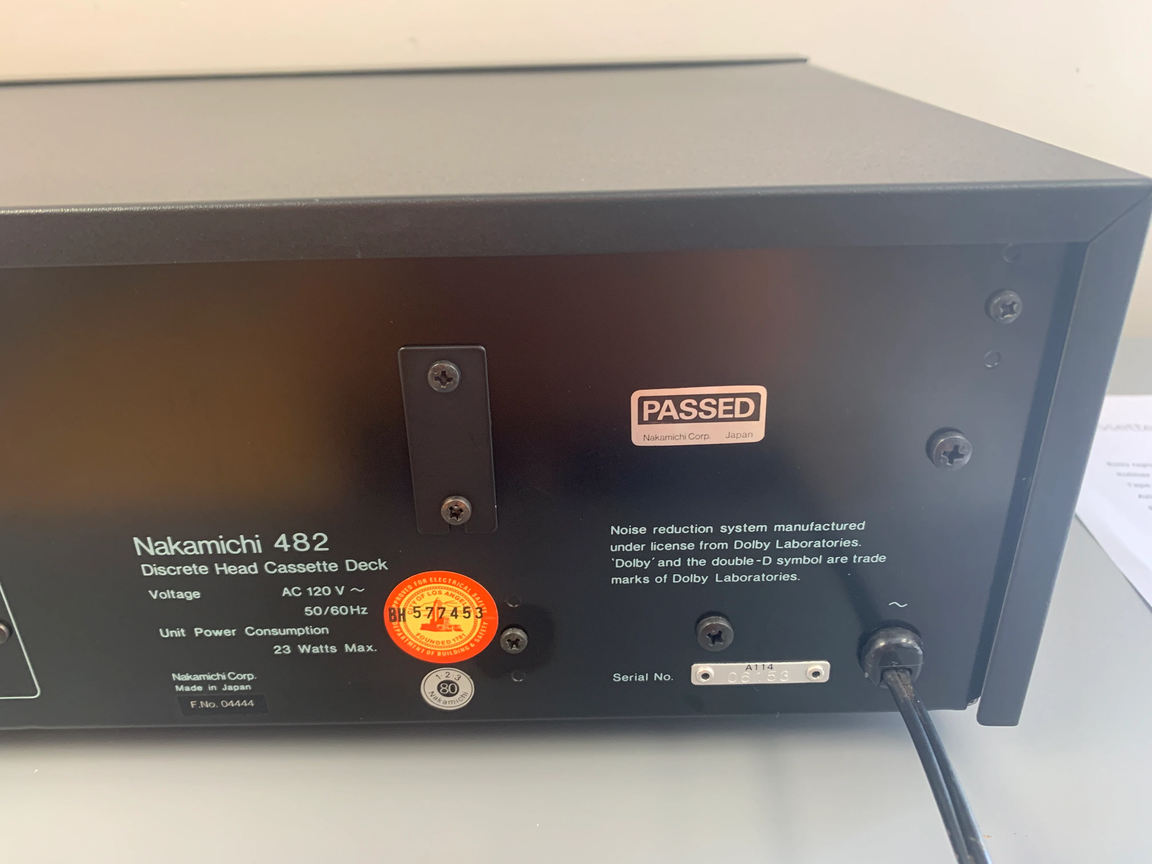 Nakamichi 482 Discrete Head Cassette Deck * Fully Serviced - Image 12