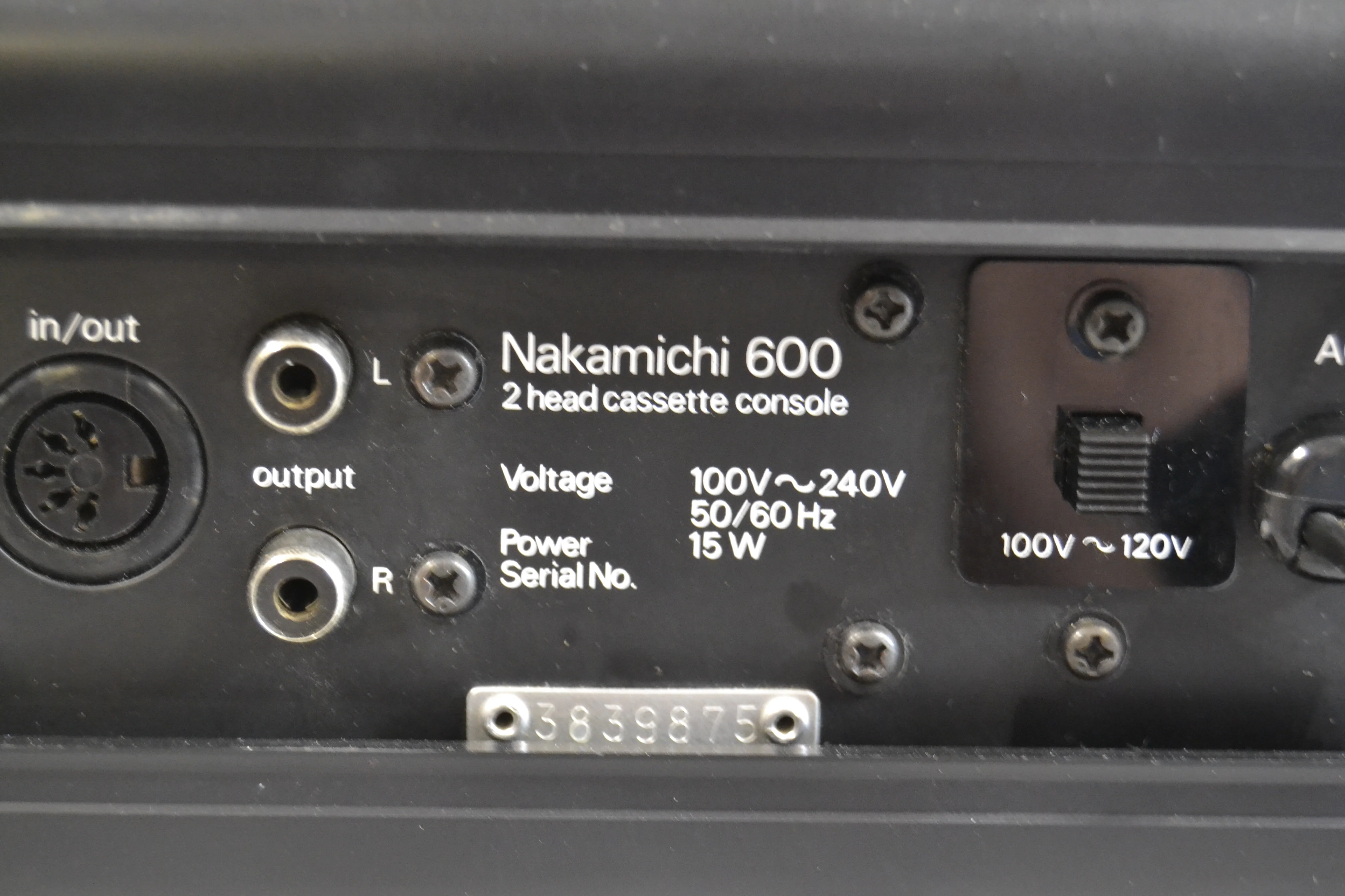 Nakamichi 600 Cassette Deck * Nakamichi Dust Cover * New Belts - Image 21