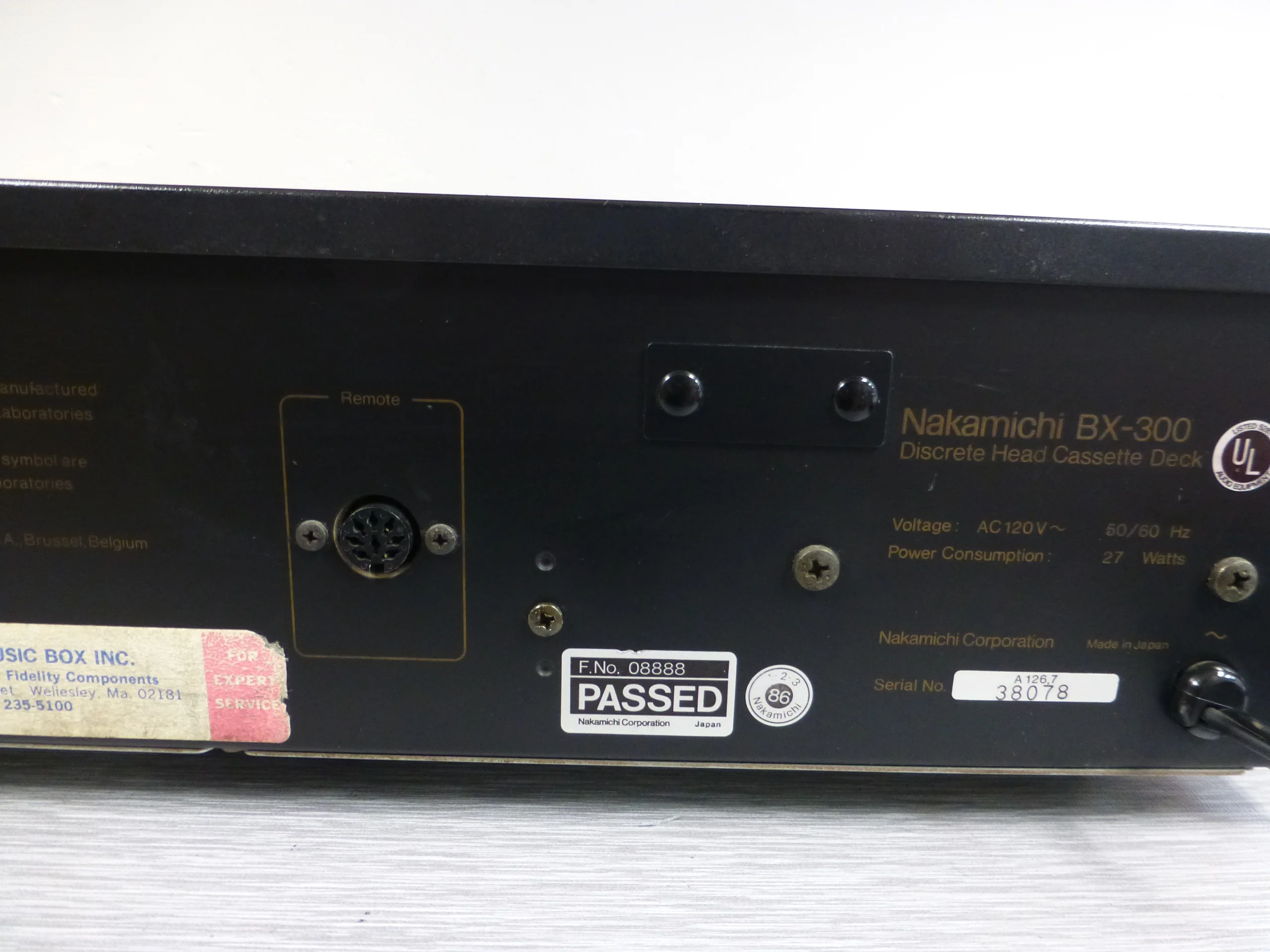 Nakamichi BX-300 Single Cassette Deck - 3 Heads - Fully Serviced - New Belts - Image 11