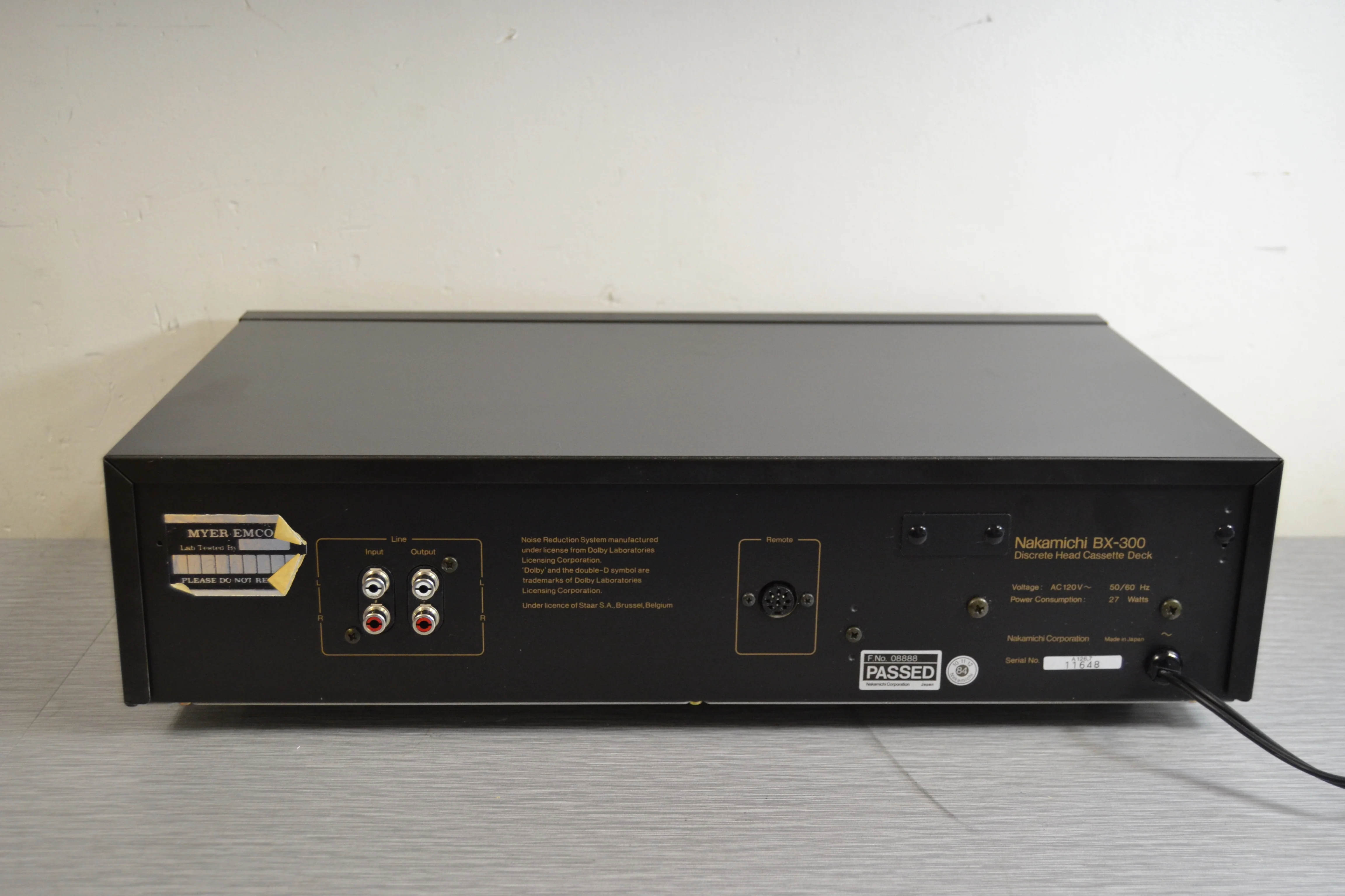 Nakamichi BX-300 Single Cassette Deck 3 Heads * New Belts * - Image 11