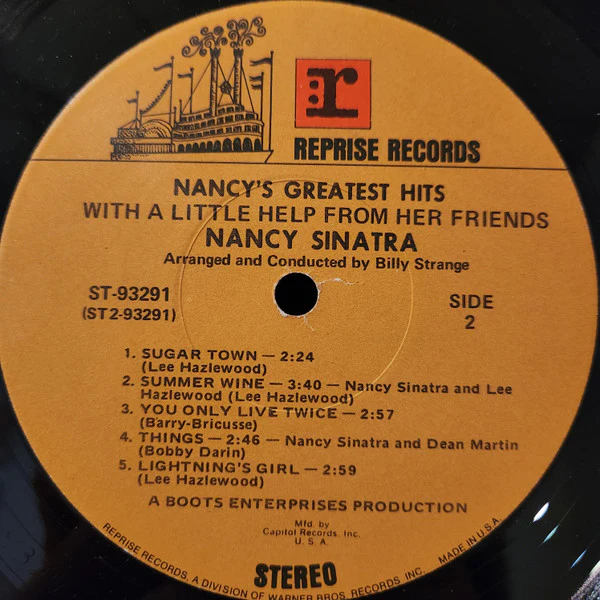 Nancy Sinatra - Nancy's Greatest Hits (LP, Comp, Club, Cap) (Very Good (VG)) - Image 3