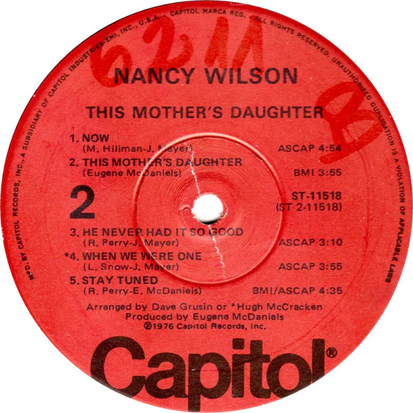 Nancy Wilson - This Mother's Daughter (LP, Album, Win) (Very Good Plus (VG+)) - Image 4