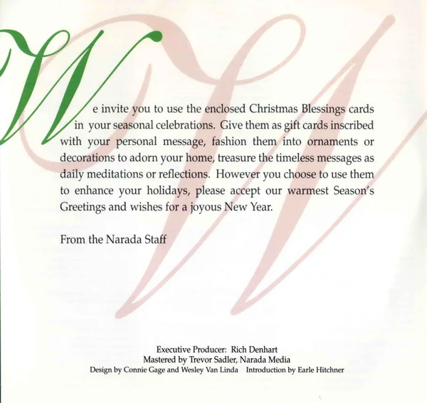 Narada Artists - Christmas Blessings - The Narada Christmas Collection Volume 3 (CD, Album, Comp) (Near Mint (NM or M-)) - Image 3