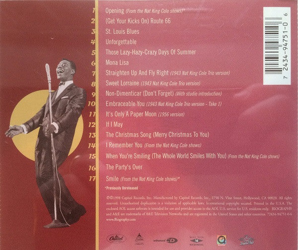 Nat King Cole - A [Musical] Anthology (CD, Comp, Enh) (Very Good Plus (VG+)) - Image 2