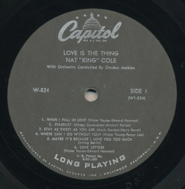 Nat King Cole - Love Is The Thing (LP, Album, Mono, Scr) (Very Good Plus (VG+)) - Image 3