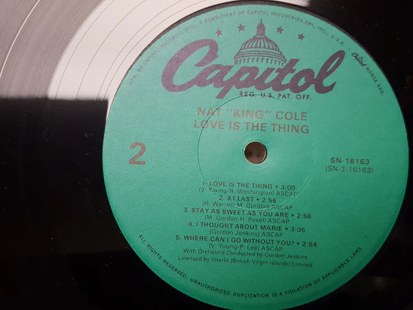 Nat King Cole - Love Is The Thing (LP, Album, RE) (Very Good Plus (VG+)) - Image 4
